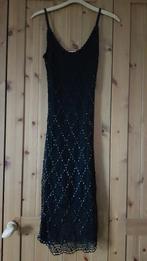 Zwarte jurk met kraaltjes van René Derhy, maat S, René Derhy, Zwart, Ophalen of Verzenden, Maat 36 (S)