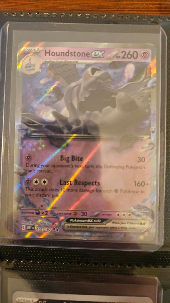Pokémon Houndstone ex OBF 102/197, Ophalen of Verzenden