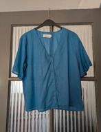 Thinking MU top blauw van hennep en tencel - maat S, Blauw, Ophalen of Verzenden, Zo goed als nieuw, Korte mouw