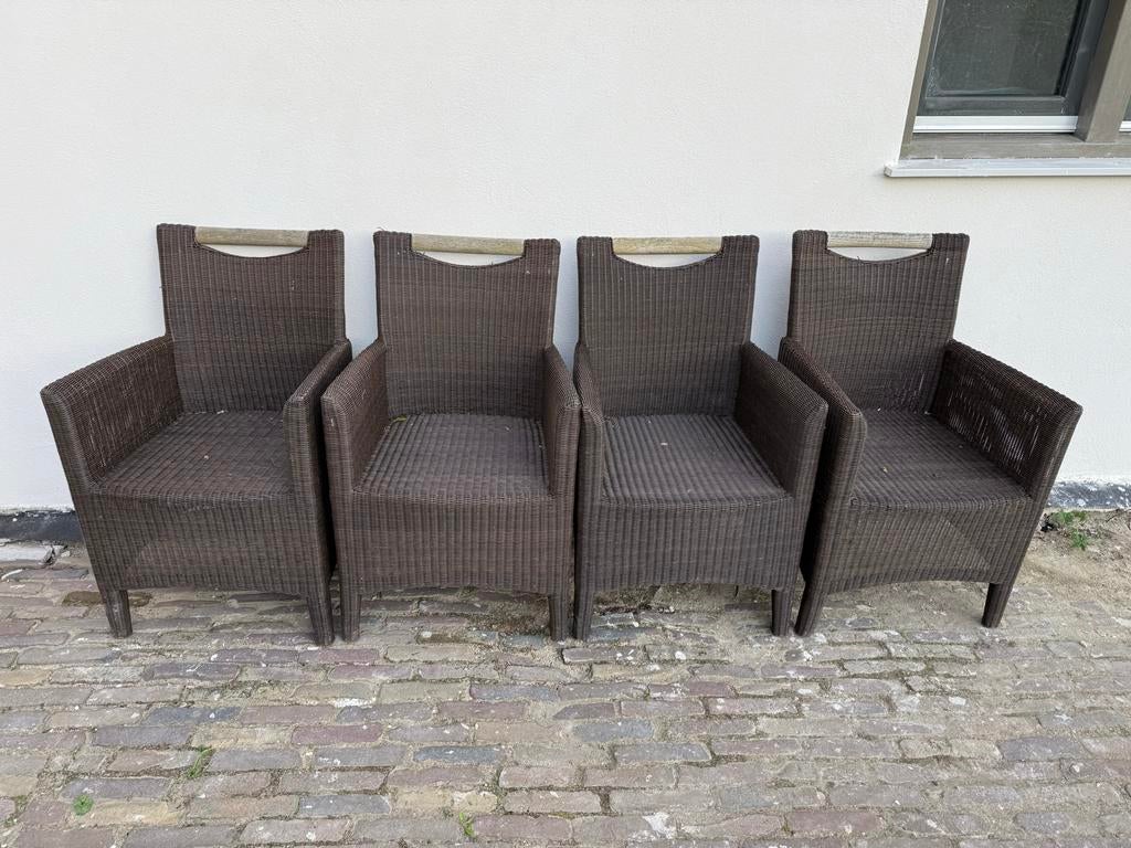 4 Gloster tuinstoelen - Gebruikt, nog in goede staat, Ophalen, Gebruikt, Wicker