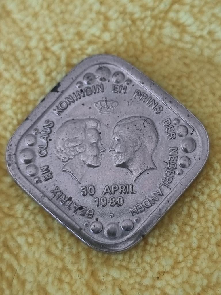 Huwelijksmunt Beatrix en Claus 1980, Koningin Beatrix, Geboorte of Huwelijk, Losse munt, Overige waardes