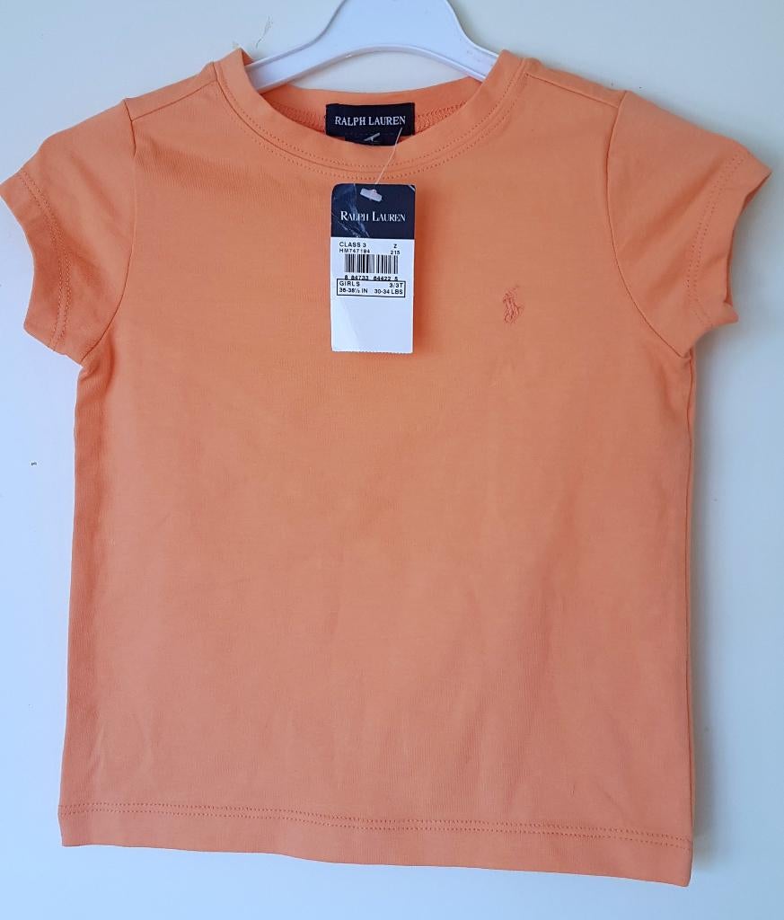 Maat 92 Oranje Ralph Lauren shirt NIEUW (3594) a, Kinderen en Baby's, Kinderkleding | Maat 92, Meisje, Nieuw, Ophalen of Verzenden