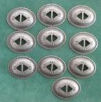 9946. Metalen concho’s. 10 stuks, afmeting 31 x 40 mm., Ophalen of Verzenden, Nieuw, Overige typen
