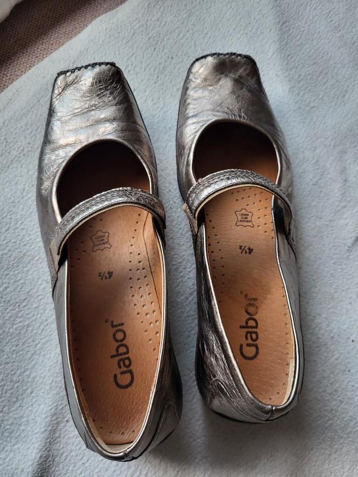Gabor ballerina's/instappers, maat 37.5, metallic brons, Kleding | Dames, Schoenen, Gedragen, Ballerina's, Overige kleuren, Ophalen of Verzenden
