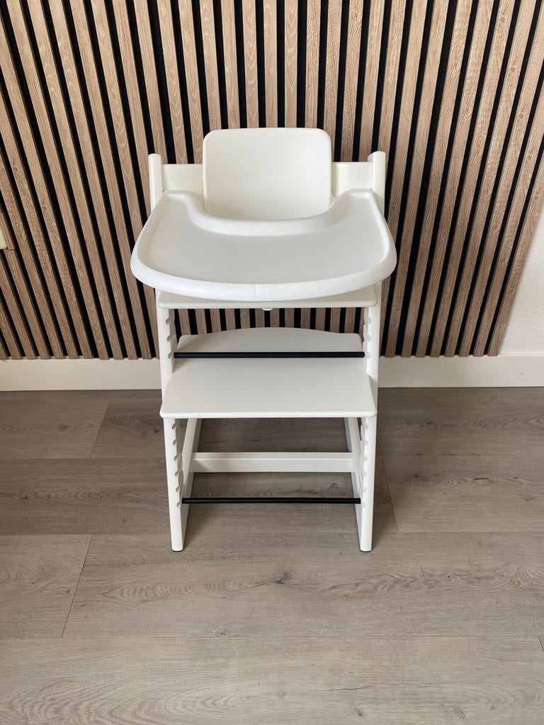 Stokke Tripp Trapp Stoel Wit Nieuw model Compleet, Kinderen en Baby's, Kinderstoelen, Gebruikt, Meegroeistoel, Ophalen
