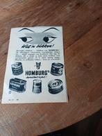 Advertentie van Homburg vlees Cuyk 1956 blikken, Ophalen of Verzenden, Gebruikt, Overige typen