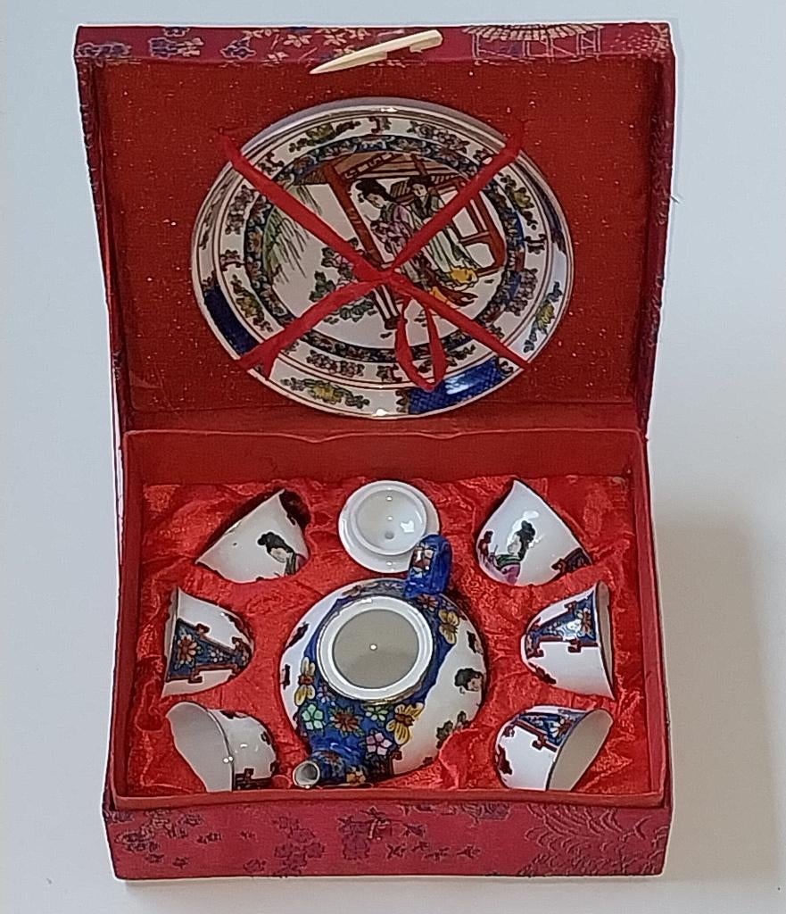 8-delig oud porselein Chinees theeservies, Gebruikt, Ophalen of Verzenden, Overige stijlen, Porselein