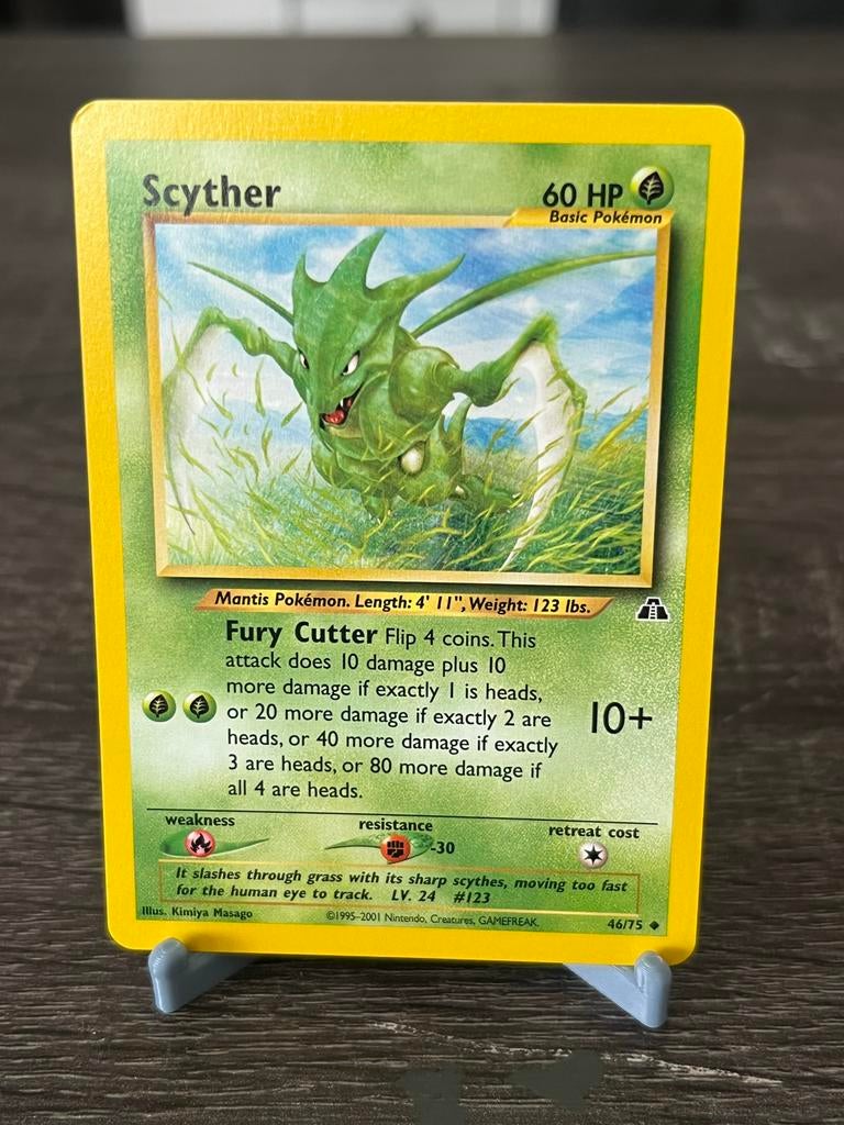 Pokémon Scyther (46/75) - Neo Discovery - EX, Ophalen of Verzenden, Gebruikt, Losse kaart