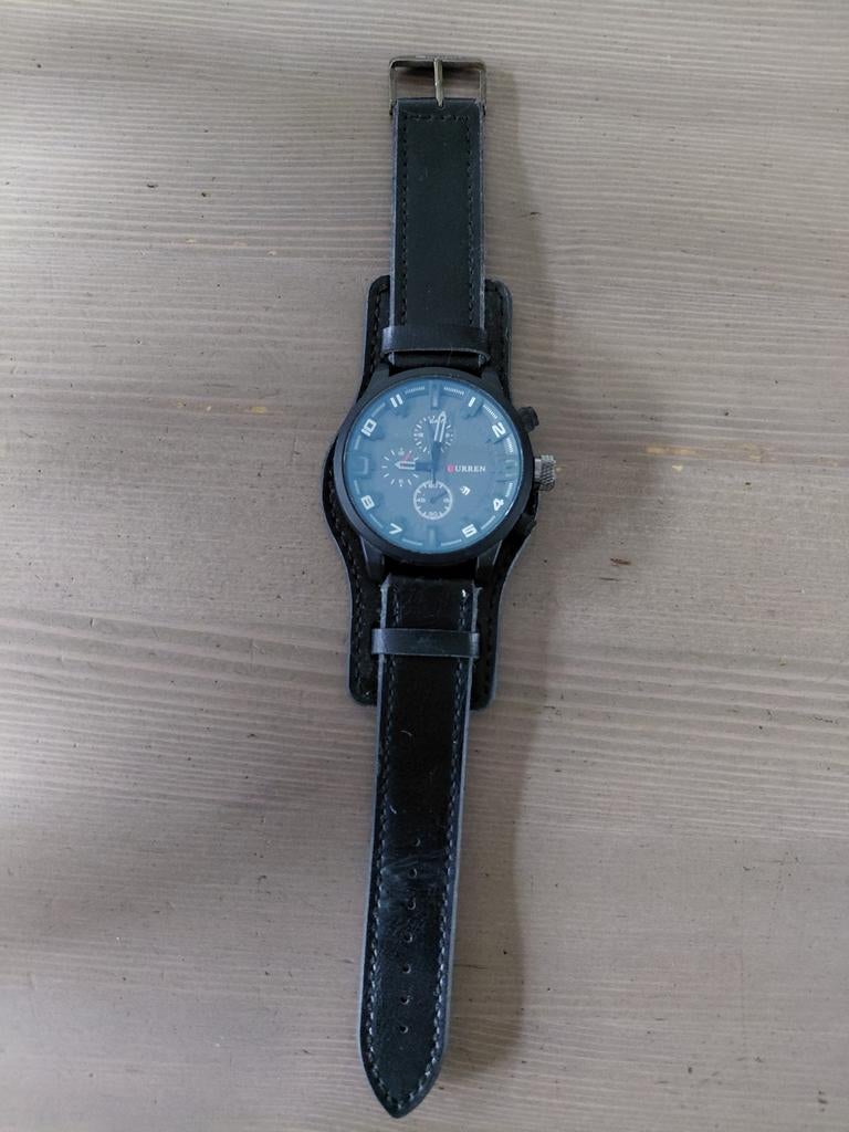 Herenhorloge - Stoer en stijlvol, Curren, Sieraden, Tassen en Uiterlijk, Horloges | Heren, Overige merken, Leer, Staal, Polshorloge