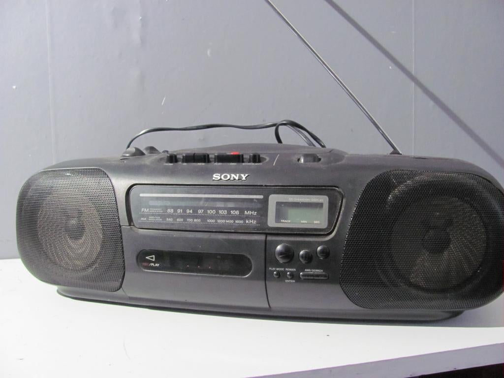 Sony CFD-10 cd radio cassette -corder, Audio, Tv en Foto, Radio's, Ophalen of Verzenden, Gebruikt, Bouwradio, Met cd-speler