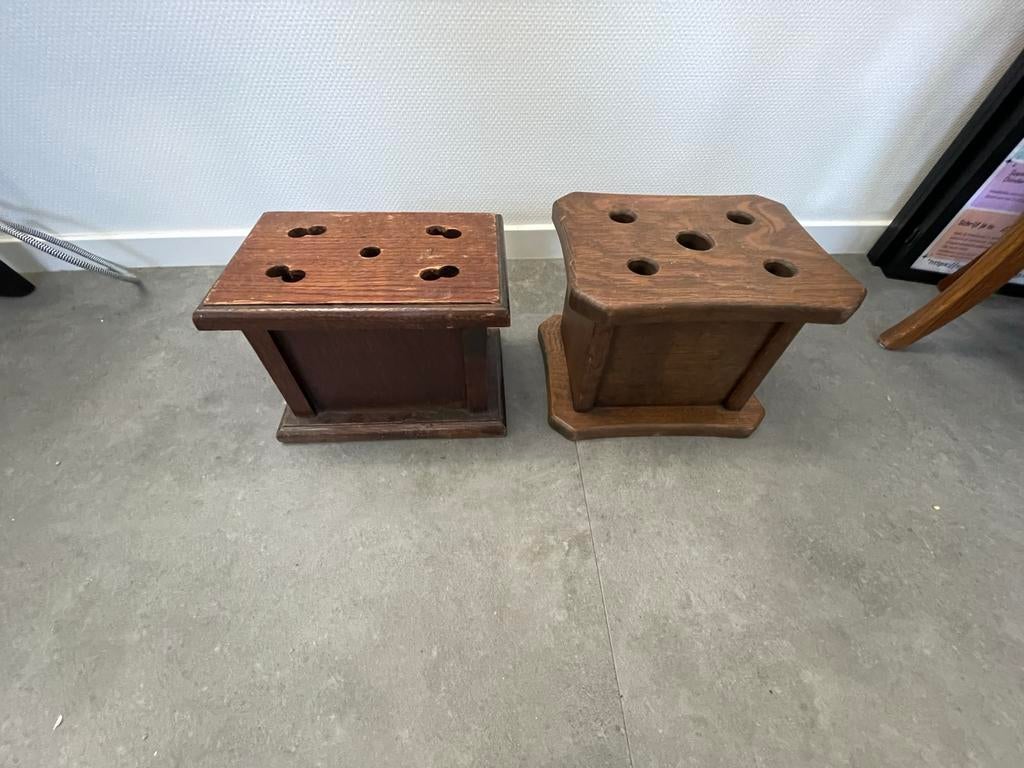 Set van 2 houten stoofjes stoven, Ophalen of Verzenden