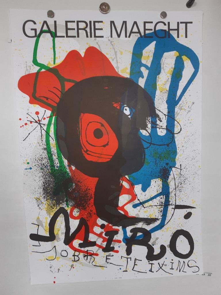Originele poster Joan Miro Galerie Maeght, Verzamelen, Verzenden, A1 t/m A3, Film en Tv, Rechthoekig Staand