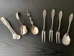 Oud Zilver verzilverd bestek vintage lepeltjes vorkjes etc, Ophalen of Verzenden