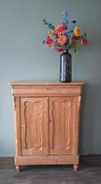 Mooie originele geloogd grenen biedermeier meidenkast, Antiek en Kunst, Ophalen of Verzenden