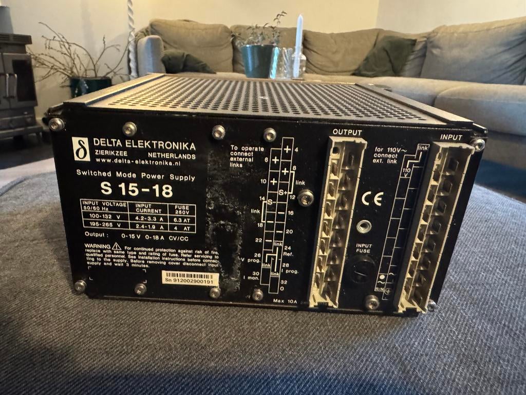 0 - 15 Volt Delta Elektronika S15-18, Hobby en Vrije tijd, Elektronica-componenten, Ophalen of Verzenden