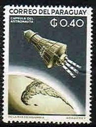 Paraguay 1962 Mercury Capsule Ruimtevaart, Postzegels en Munten, Verzenden, Postfris, Overige thema's