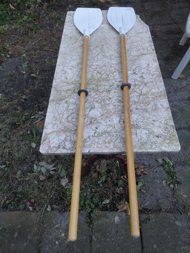Set van 2 peddels voor boot of kano, Watersport en Boten, Peddels, Ophalen of Verzenden, Gebruikt, Enkelbladige peddel