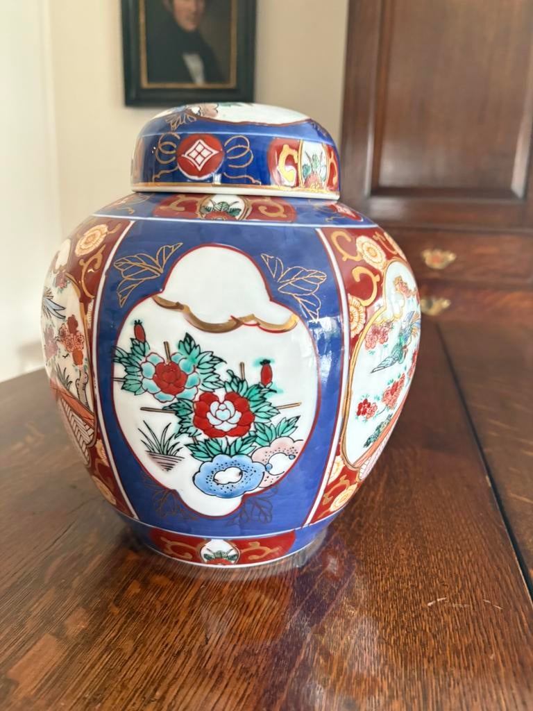 Porseleinen Imari gemberpot, Ophalen of Verzenden