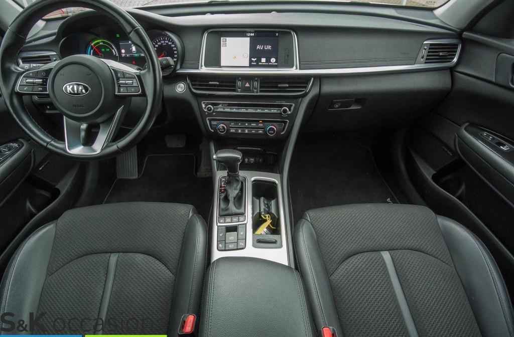 Kia Optima Sportswagon 2.0 GDI PHEV HalfLeder PANODAK Keyles, Auto's, Kia, Stof, Gebruikt, Wit, Plug-in hybride