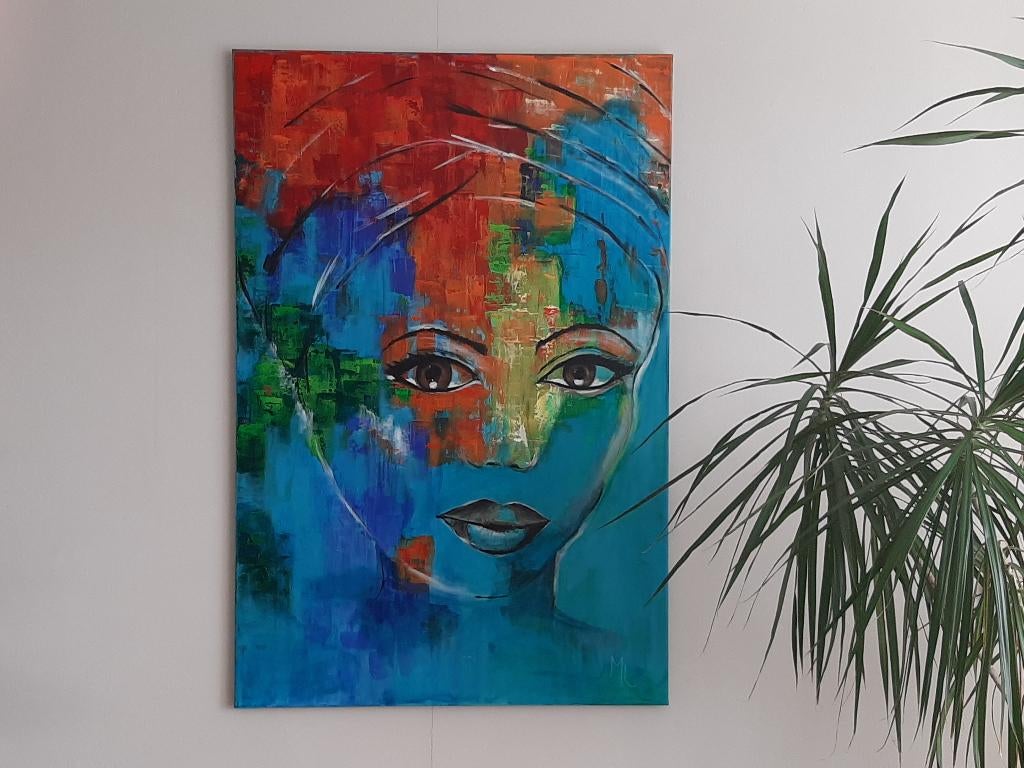 acryl schilderij  op doek, Ophalen