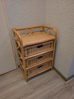 Rotan riet vintage ladekast, Ophalen, 50 tot 100 cm, 3 of 4 laden, Minder dan 100 cm