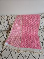 Vintage selendang Bali roze wit sjaal lang Indonesie Indie, Ophalen of Verzenden