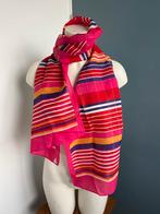 Roze gestreepte dunne sjaal met goud glinstering, Kleding | Dames, Maat 46/48 (XL) of groter, Ophalen of Verzenden, Zo goed als nieuw