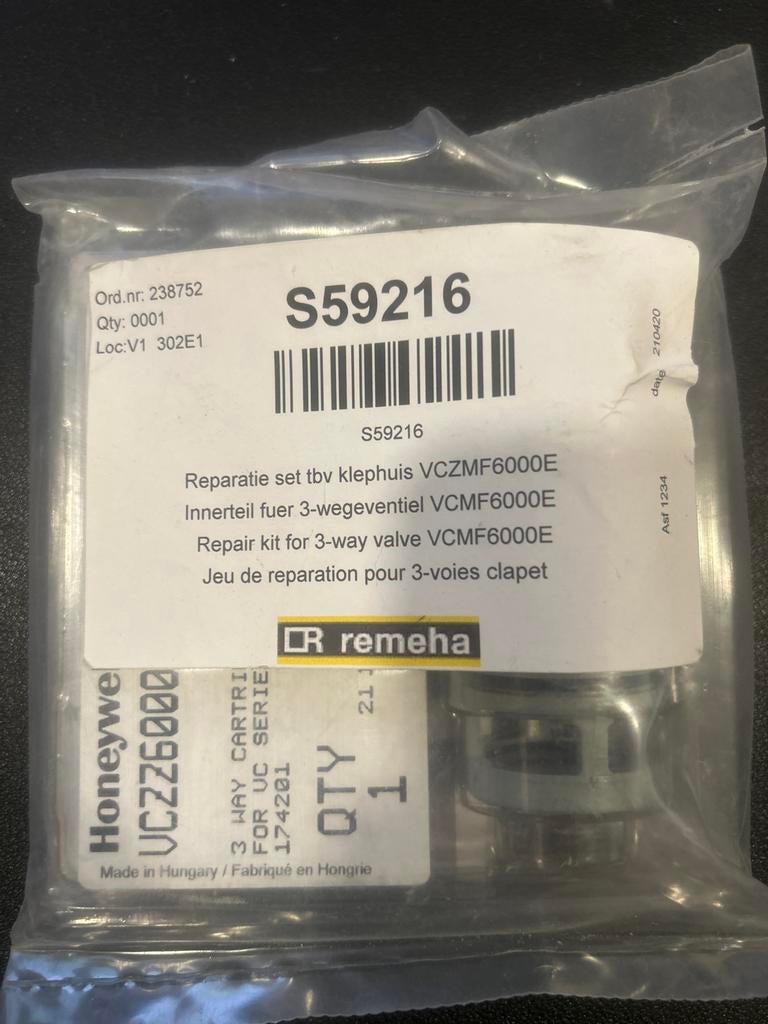 Honeywell binnenwerk driewegklep t.b.v. Remeha (S59216), Doe-het-zelf en Verbouw, Verwarming en Radiatoren, Minder dan 30 cm, Cv-ketel of Combi-ketel