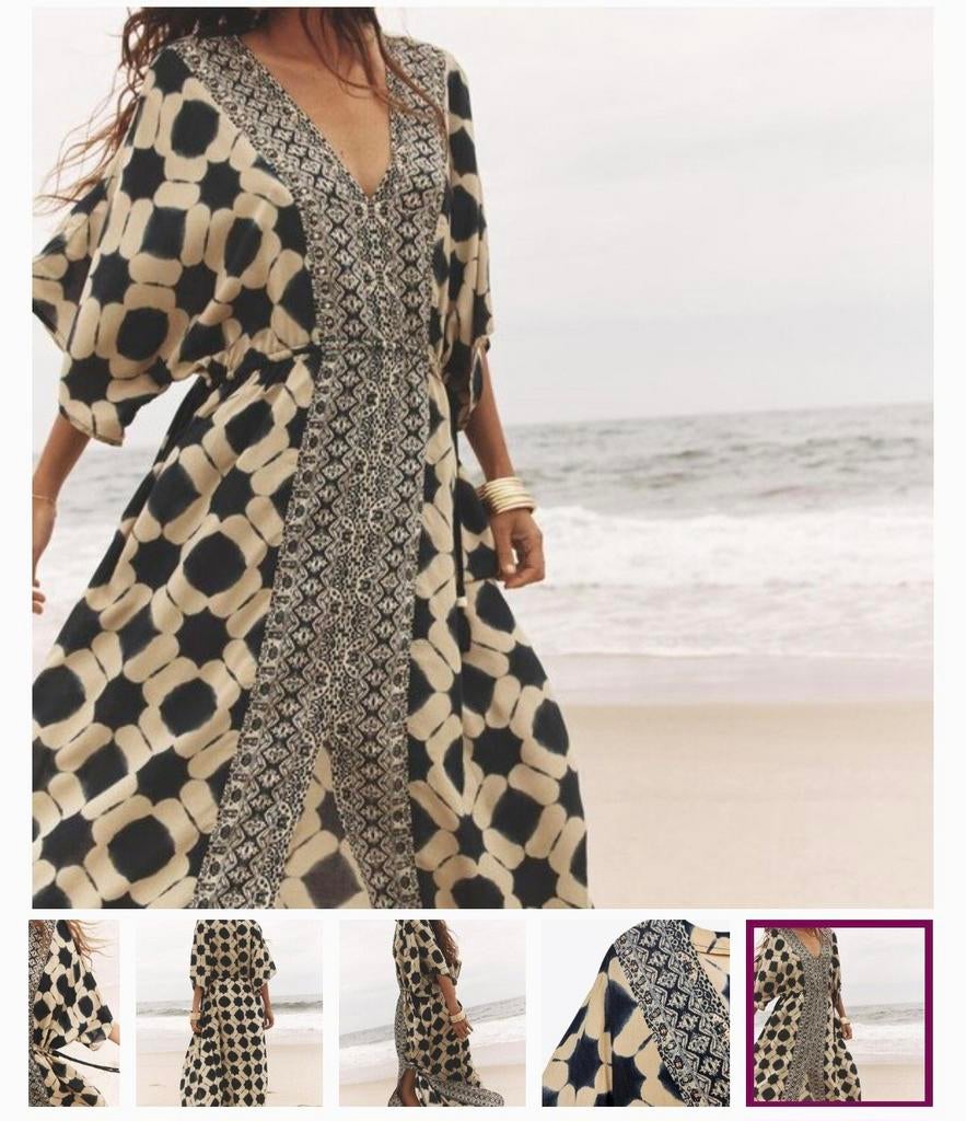 ZARA jurk Kaftan maat M - L valt ruim uit, Kleding | Dames, Grote Maten, Overige kleuren, Verzenden, Zo goed als nieuw, Jurk