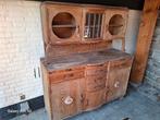 Vintage houten buffetkast - Opknapper, Huis en Inrichting, Kasten | Buffetkasten, Ophalen, Gebruikt, Glas, Vintage, Brocante