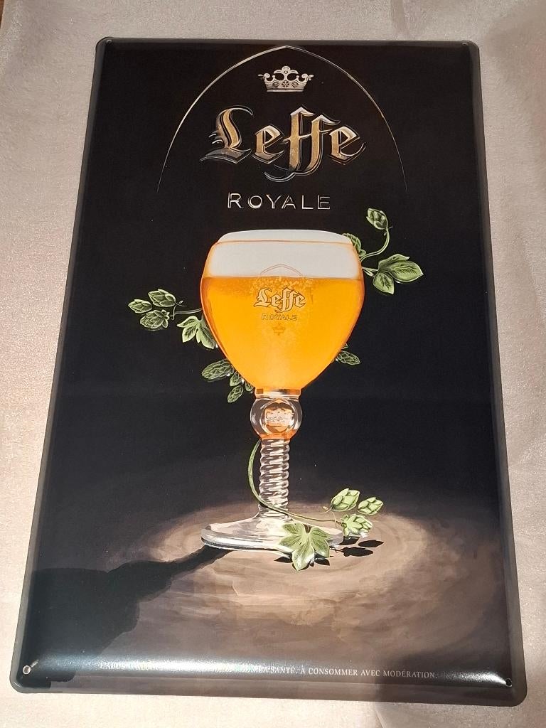 Zeldzaam Reclamebord Leffe Royale - in verpakking, Ophalen of Verzenden, Nieuw, Reclamebord, Plaat of Schild, Leffe