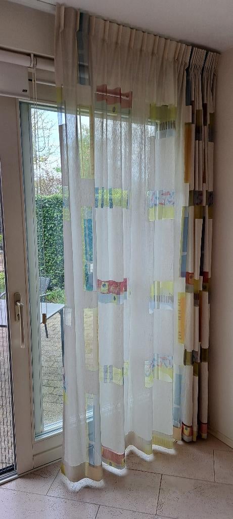 Gordijnen 4 stuks, Ophalen, Gebruikt, 200 cm of meer