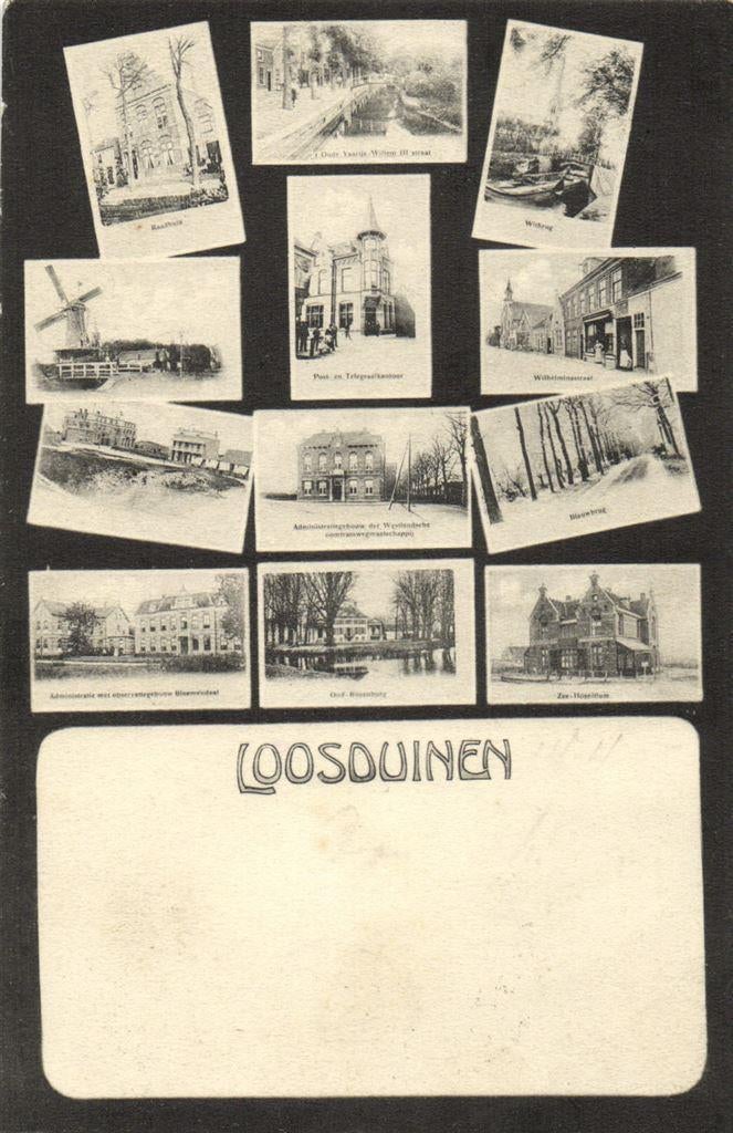 Loosduinen - 12 afb o.a. Blauwbrug Zee-Hospitium - 1905 gelo, Ophalen of Verzenden, Voor 1920, Gelopen, Noord-Brabant
