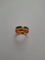 Gouden regenboogring - Unisex 22mm, 18 tot 19, Verzenden, Zo goed als nieuw, Dame of Heer