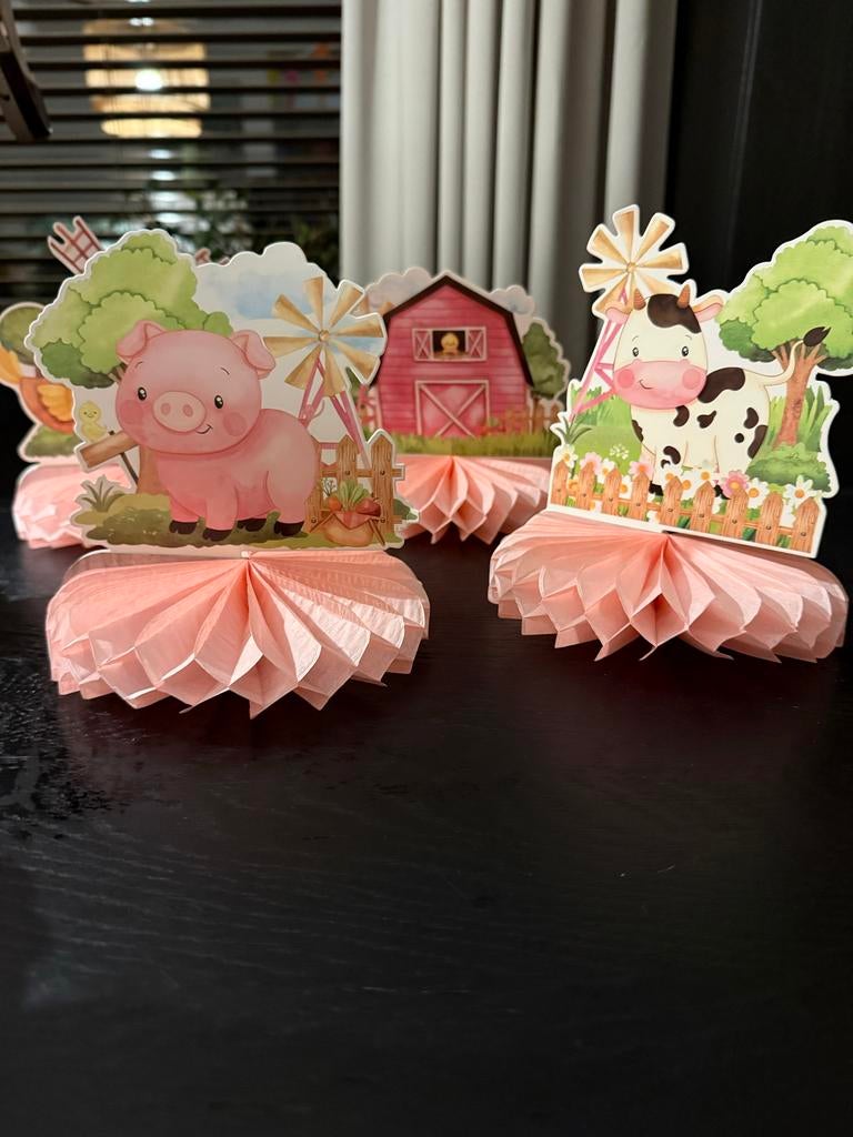 Boerderij verjaardag tafelversiering + 3 brillen, Ophalen, Gebruikt, Versiering, Verjaardag