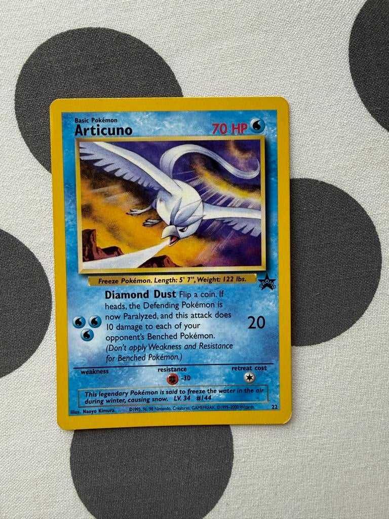 Articuno Black Star Promo #22 Pokémon Kaart, Hobby en Vrije tijd, Verzamelkaartspellen | Pokémon, Ophalen, Zo goed als nieuw, Losse kaart