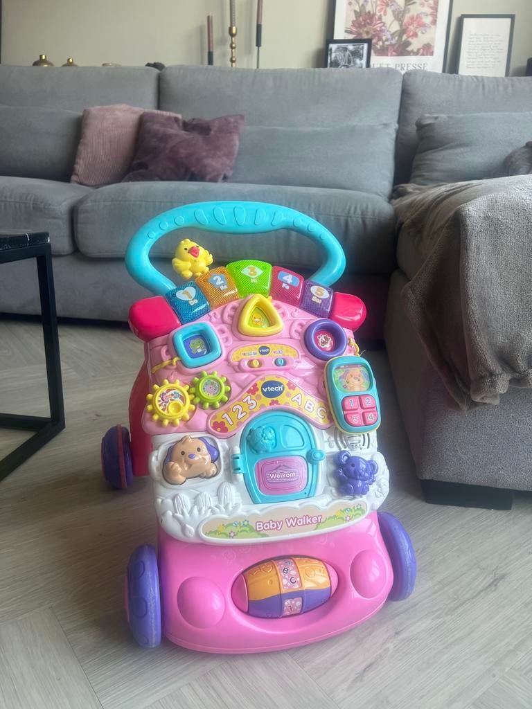 VTech Baby Walker Roze - Interactieve Loopwagen, Ophalen, Zo goed als nieuw, Overige typen, Met licht