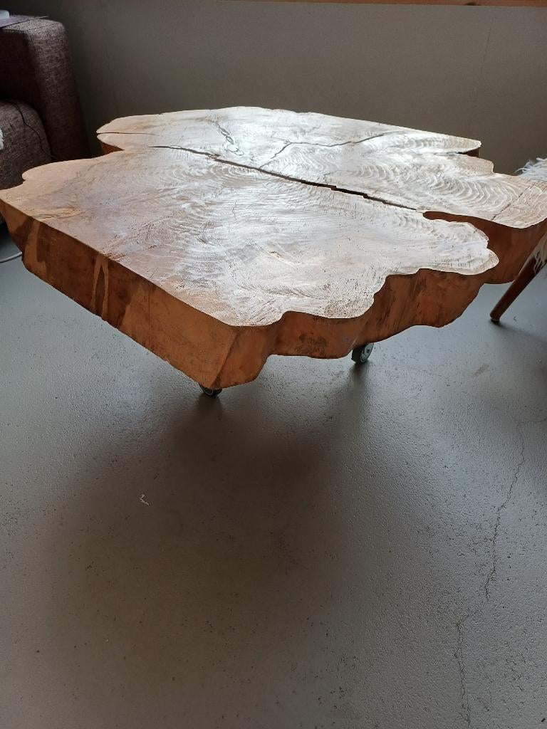 Salontafel boomstam, Ophalen, Gebruikt, 100 tot 150 cm, 50 tot 100 cm