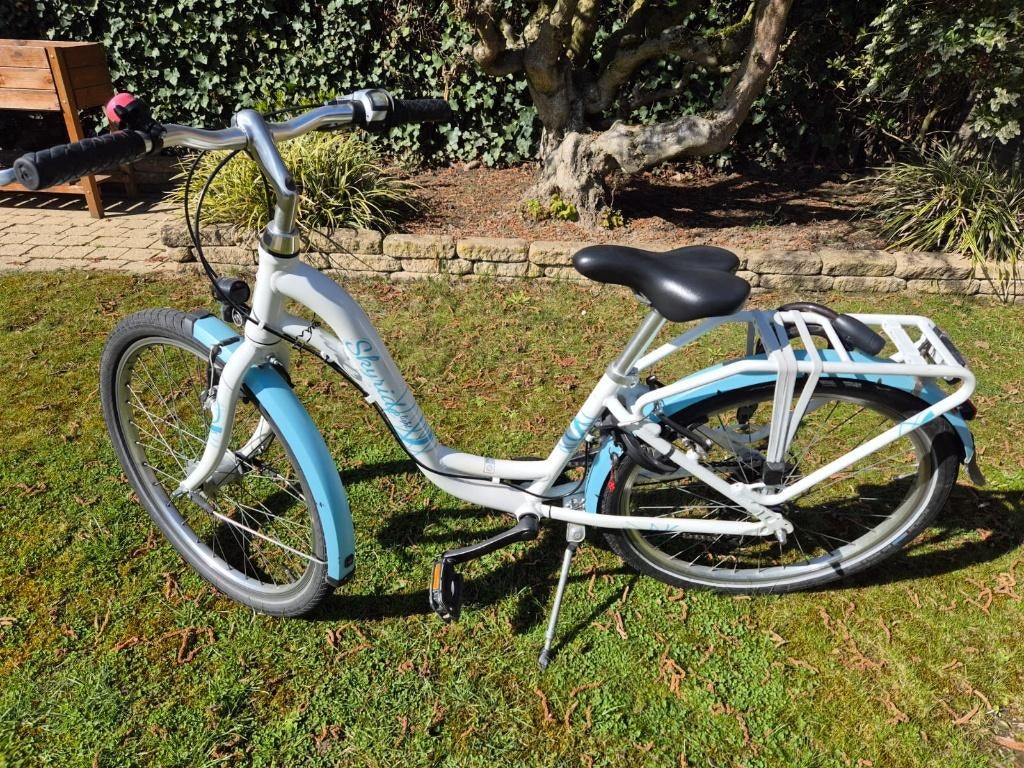 Puky Skyride 24 inch – premium kinderfiets – blauw-wit, Ophalen, Versnellingen, Puky, Gebruikt