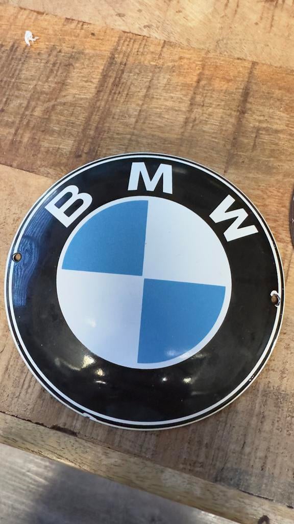BMW Emaille Reclame Bordje - Als Nieuw - 12 cm, Auto diversen, Overige Auto diversen, Ophalen of Verzenden