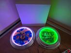 2x Neon klok Elvis, James, Marilyn., Ophalen, Wandklok
