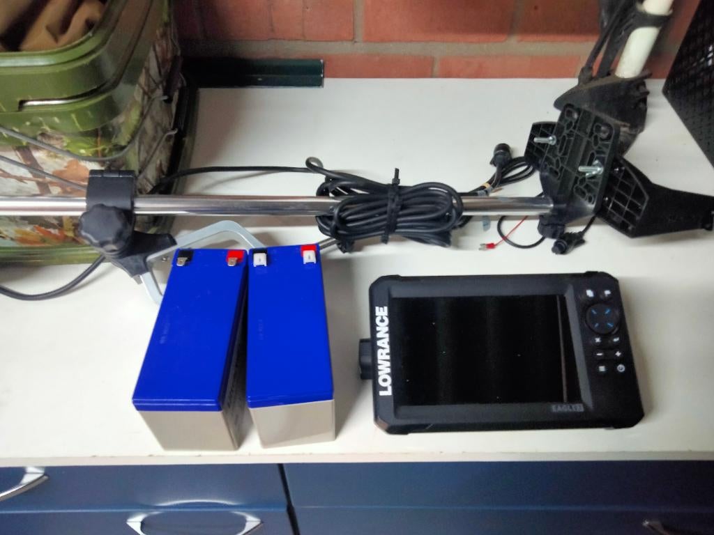 Lowrance eagle 7 triple shot met transducer en accus, Ophalen, Nieuw, Overige typen