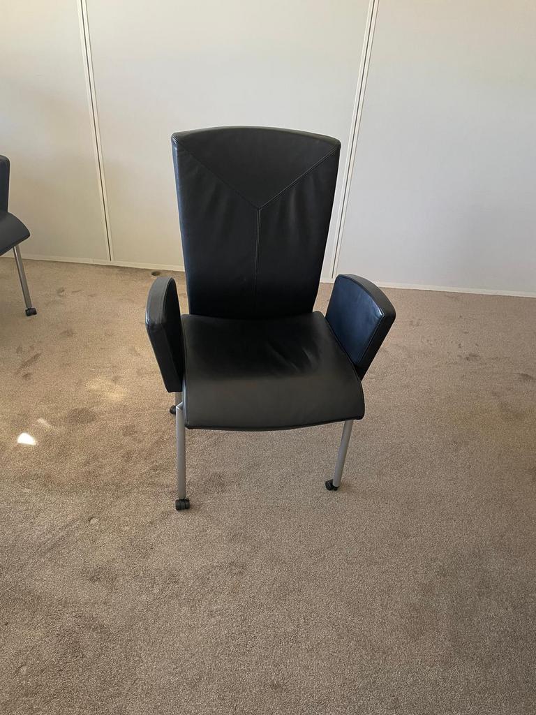 Fauteuils merk Castelijn, Ophalen, Gebruikt, Zwart, Leer