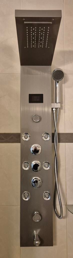 Douchepaneel SaniSupreme Sardinia LCD Premium, Ophalen of Verzenden, Zo goed als nieuw, Rvs, Douche