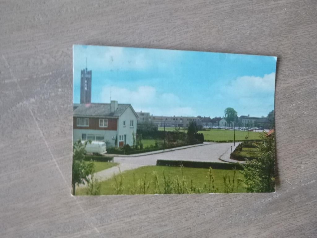 Prinsenbeek, panorama/auto 1973, Verzenden, 1960 tot 1980, Gelopen, Noord-Brabant