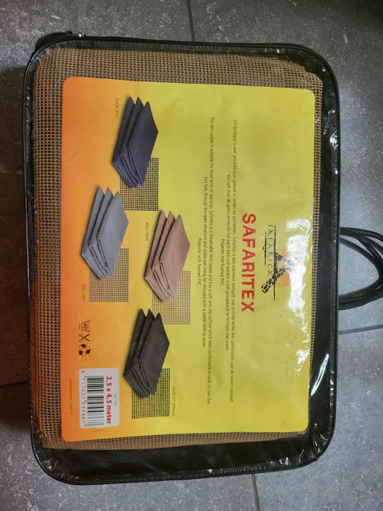 Safaritex Tenttapijt 2.5 x 4.5 meter - Ademend & Comfortabel, Ophalen of Verzenden, Gebruikt