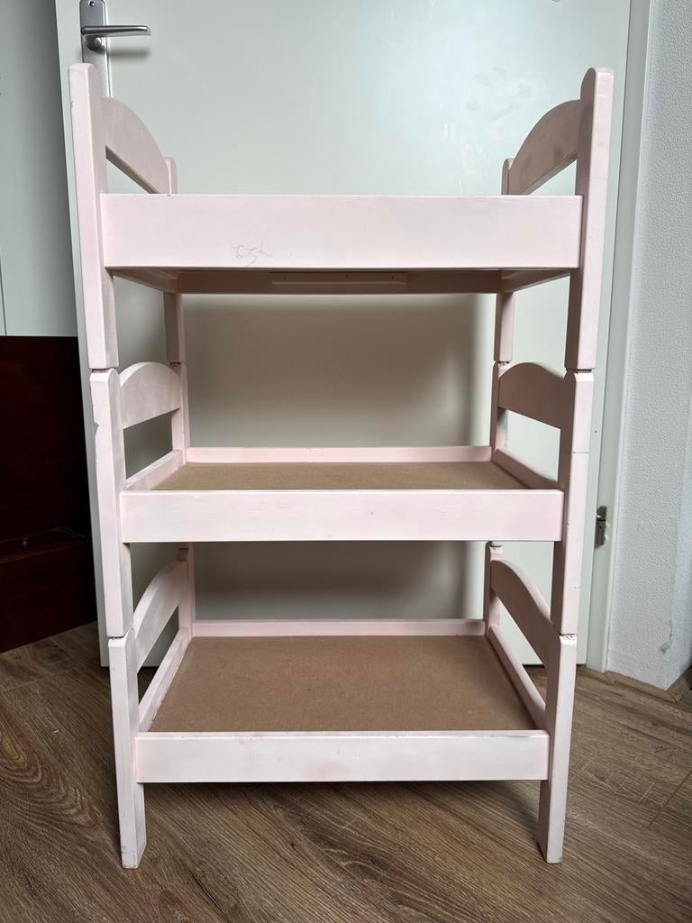 Poppen stapelbed 3 lagen - 86cm hoog, 36cm breed, Kinderen en Baby's, Ophalen, Gebruikt, Overige typen