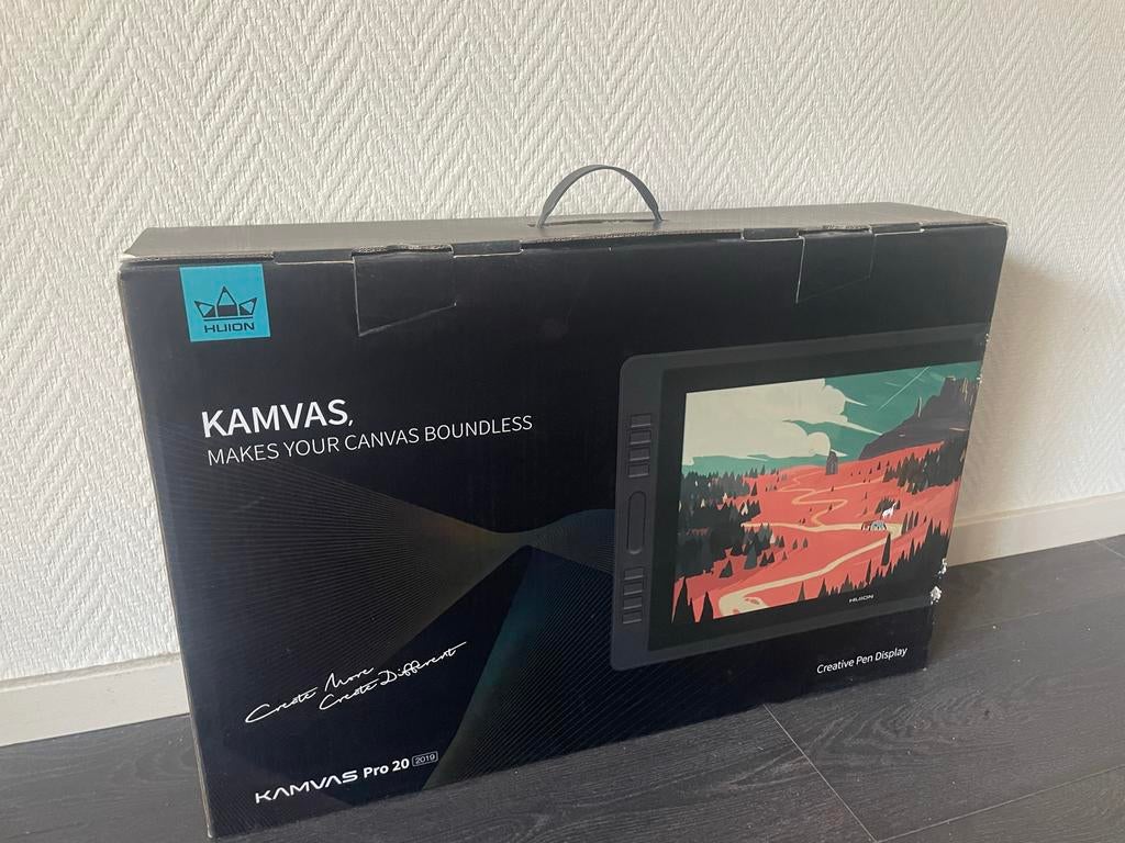 Huion Kamvas Pro 20 Tekentablet tablet nieuwstaat nieuw, Ophalen, Multi-touch, Zo goed als nieuw, Bedraad