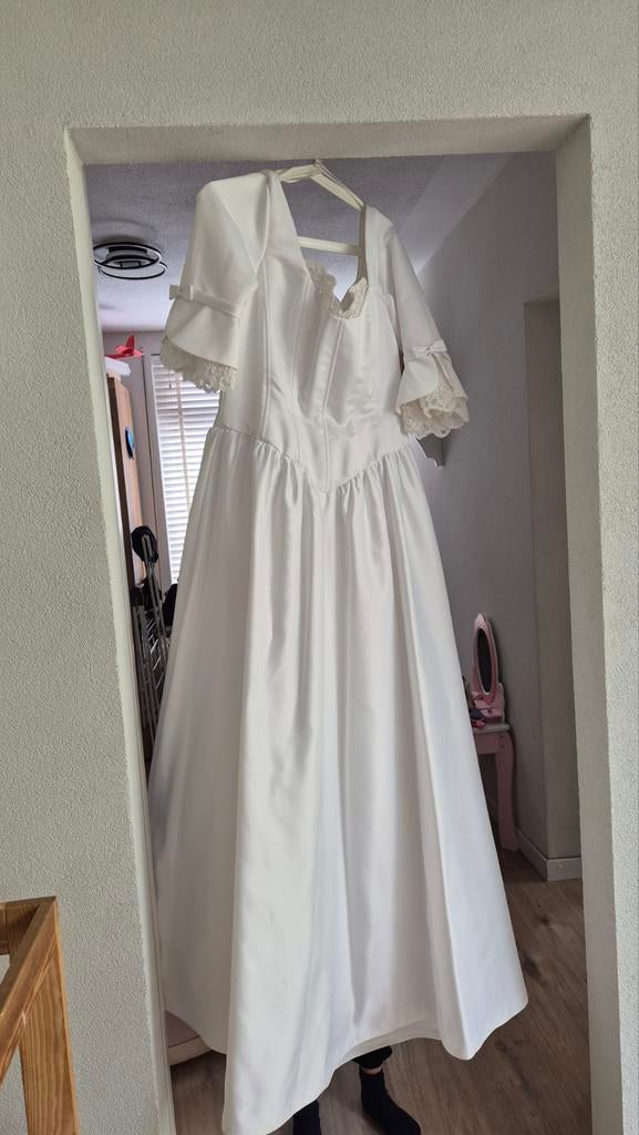 Trouwjurk, Ophalen of Verzenden, Gedragen, Wit, Trouwjurk