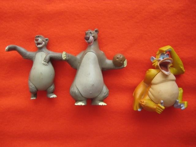 Figuur Disney Bambi, Jungle Book Boek Baloo, Louie, Ophalen of Verzenden, Leeuwenkoning of Jungle Boek, Beeldje of Figuurtje